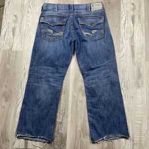 Silver Jeans‎ Mens 36x30 Gordie Flap Relaxed Straight Western Glove Works